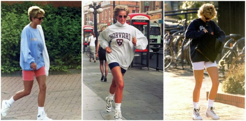 Princesa Diana en bicicletas en la foto de la década de 1990