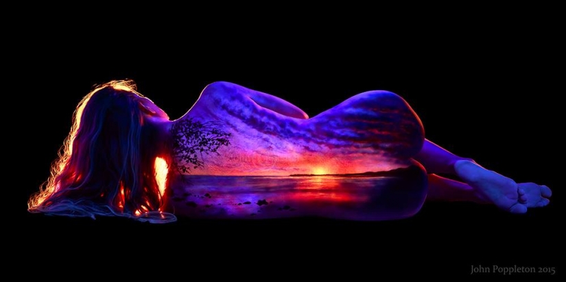 Psicodélico retratos de Juan Poppleton