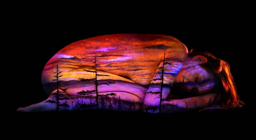 Psicodélico retratos de Juan Poppleton