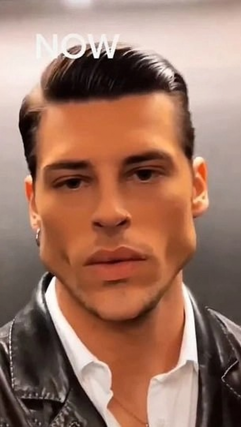 Pumped: Italian amused TikTok users triangular jaws