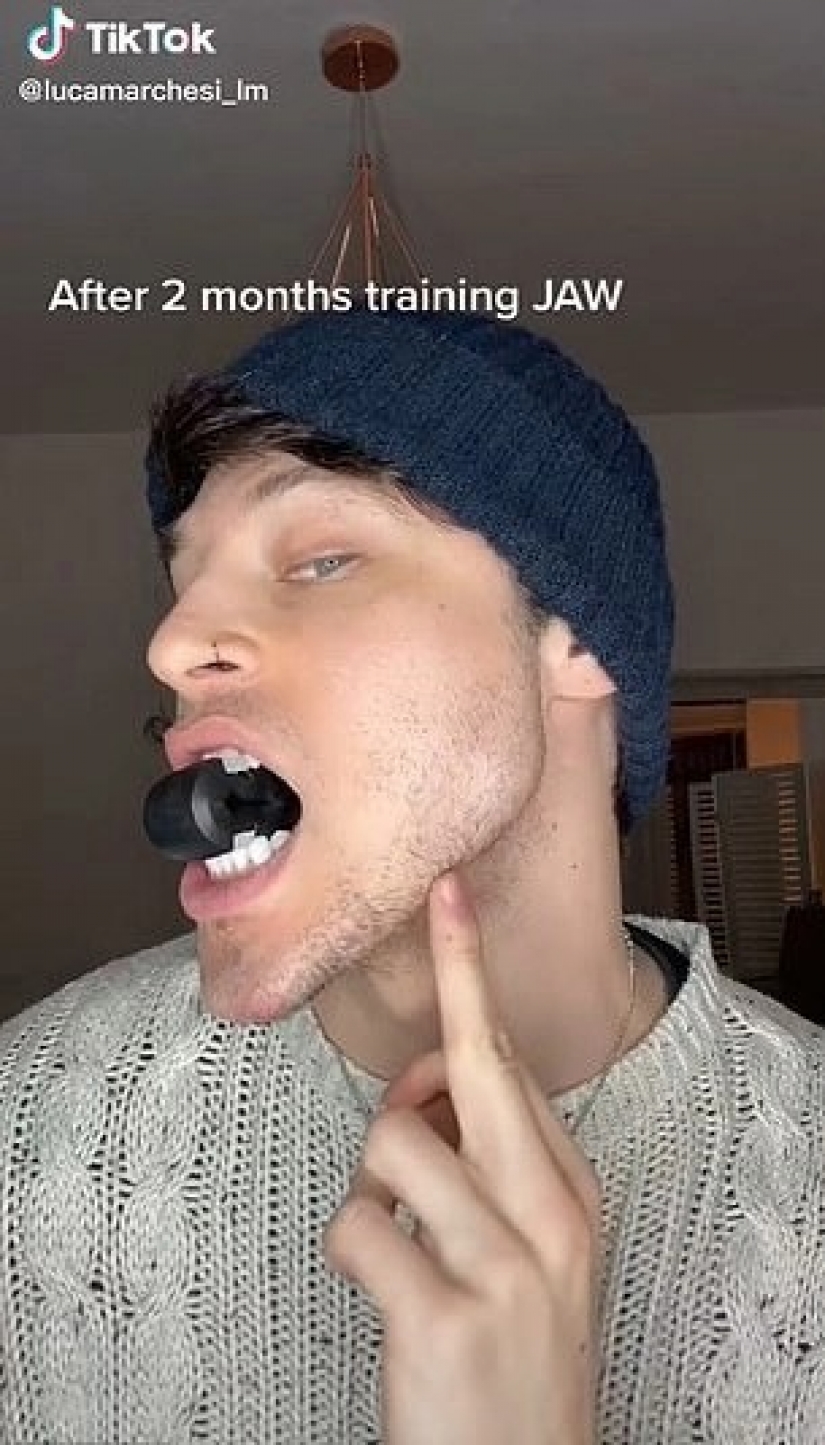 Pumped: Italian amused TikTok users triangular jaws
