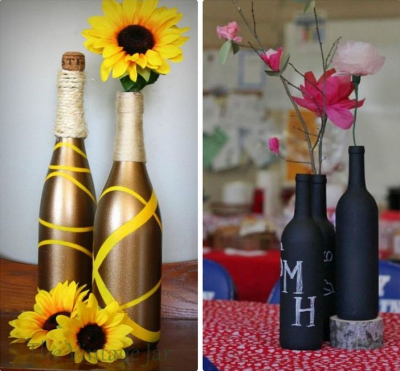 Qué hacer con botellas de vidrio después de los días festivos: 25 de ideas chulas que va a transformar el interior Qué hacer con botellas de vidrio después de los días festivos: 25 de ideas chulas que va a transformar el interior