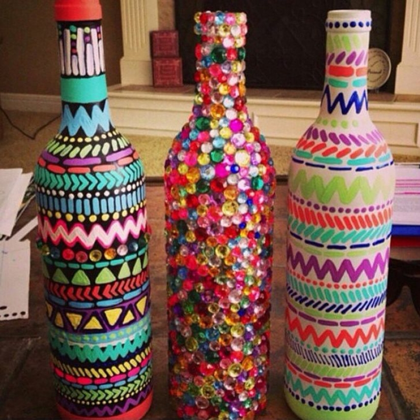 Qué hacer con botellas de vidrio después de los días festivos: 25 de ideas chulas que va a transformar el interior Qué hacer con botellas de vidrio después de los días festivos: 25 de ideas chulas que va a transformar el interior