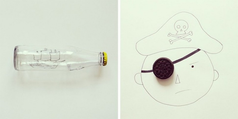 Real works of art from household items and food