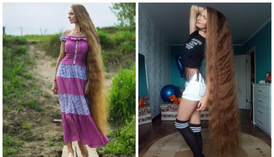 Russian Rapunzel: the inhabitant of Barnaul impressive luxurious hair