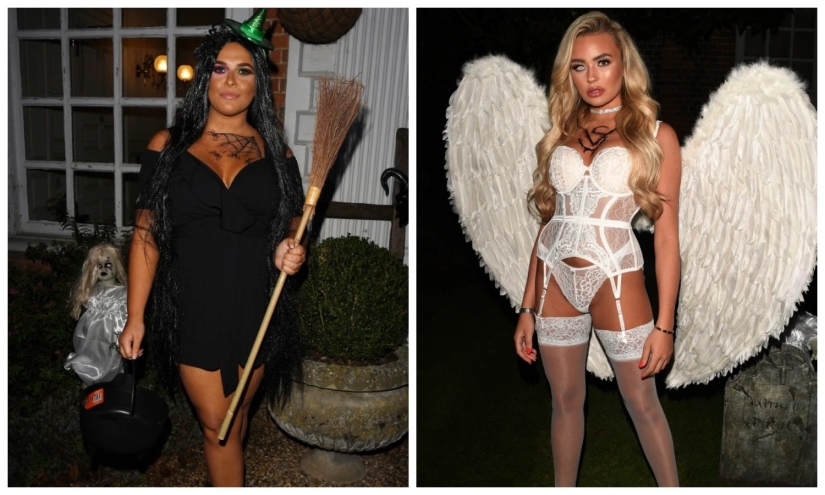 Scary beauty: participantes glamorosos del reality show británico vestidos para Halloween