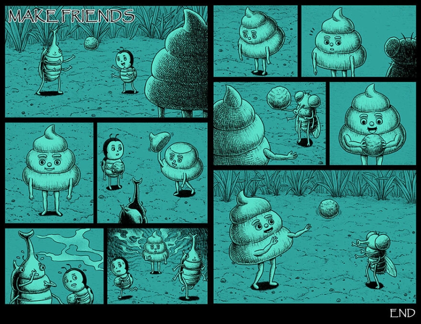 Scary comics with creepy endings from a Taiwanese artist