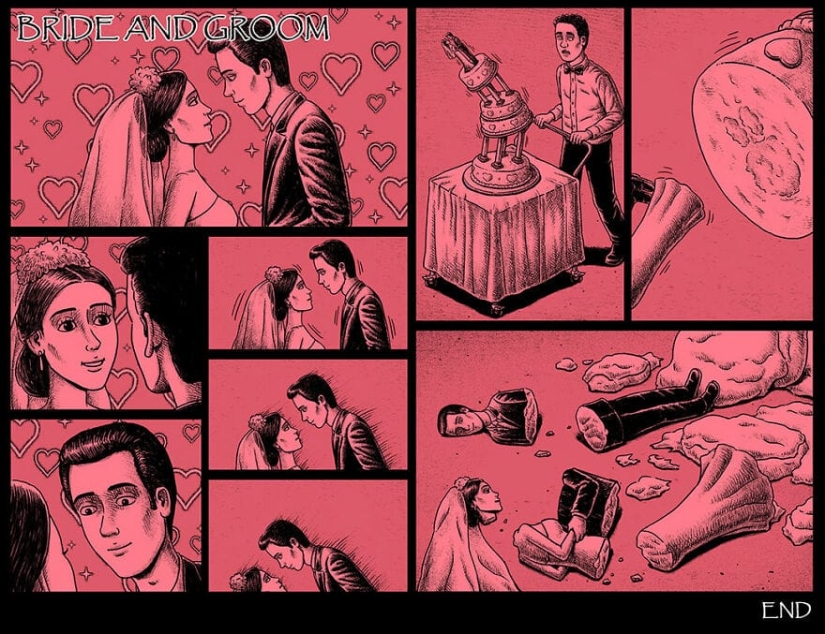 Scary comics with creepy endings from a Taiwanese artist