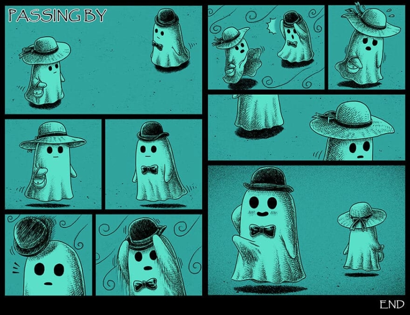 Scary comics with creepy endings from a Taiwanese artist