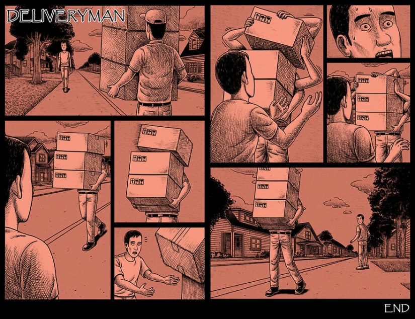 Scary comics with creepy endings from a Taiwanese artist