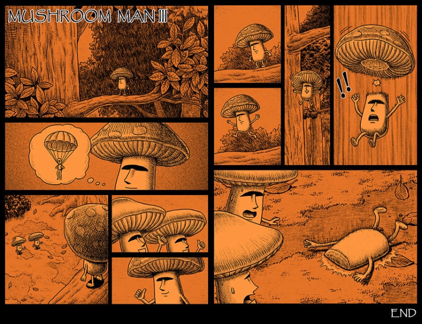 Scary comics with creepy endings from a Taiwanese artist