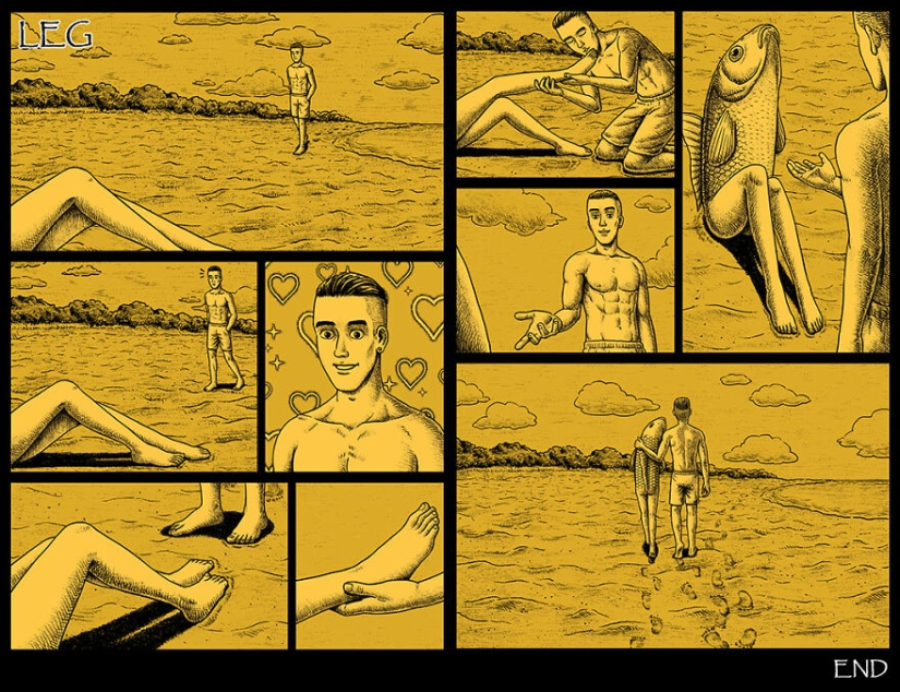 Scary comics with creepy endings from a Taiwanese artist