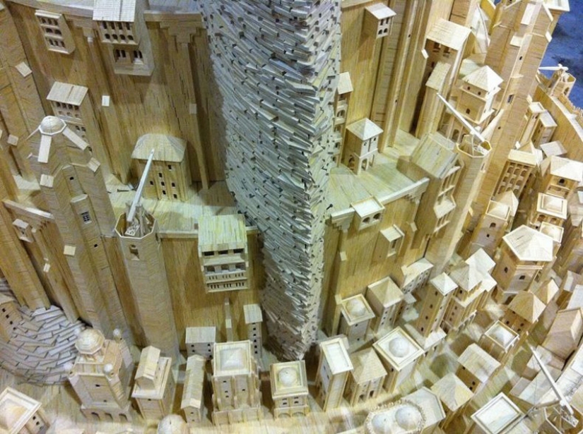 Sculptures made of matches Sculptures made of matches