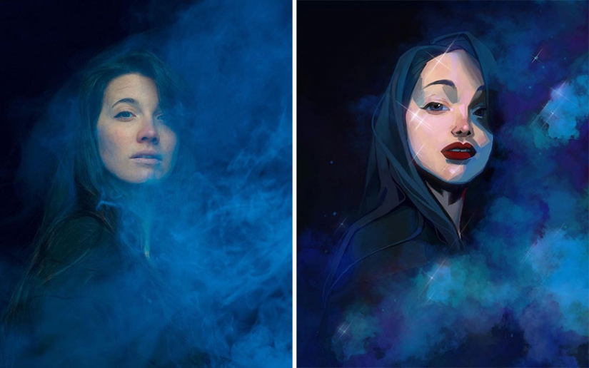 "¡Soy un artista, lo veo de esa manera!": 16 ilustradores talentosos redibujan retratos de niñas "¡Soy un artista, lo veo de esa manera!": 16 ilustradores talentosos redibujan retratos de niñas