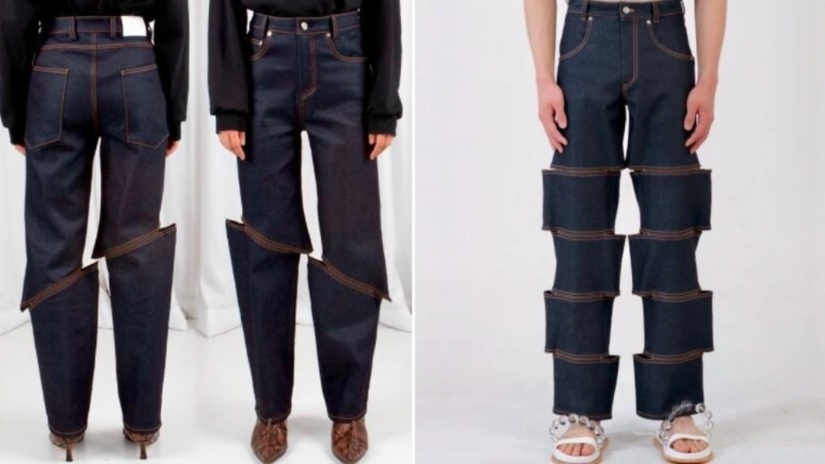 Strange designer jeans from a brand from South Korea impress and fascinate