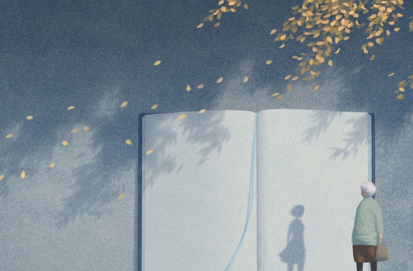 Surreal illustrations for book lovers