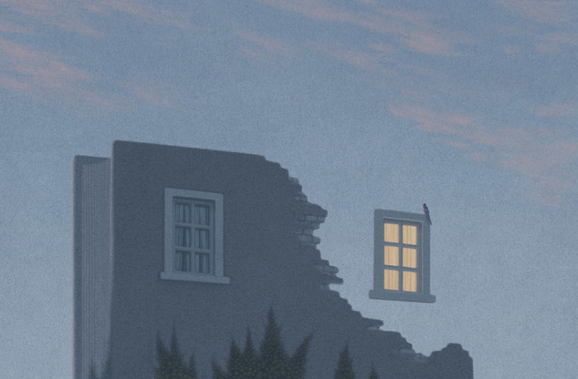 Surreal illustrations for book lovers