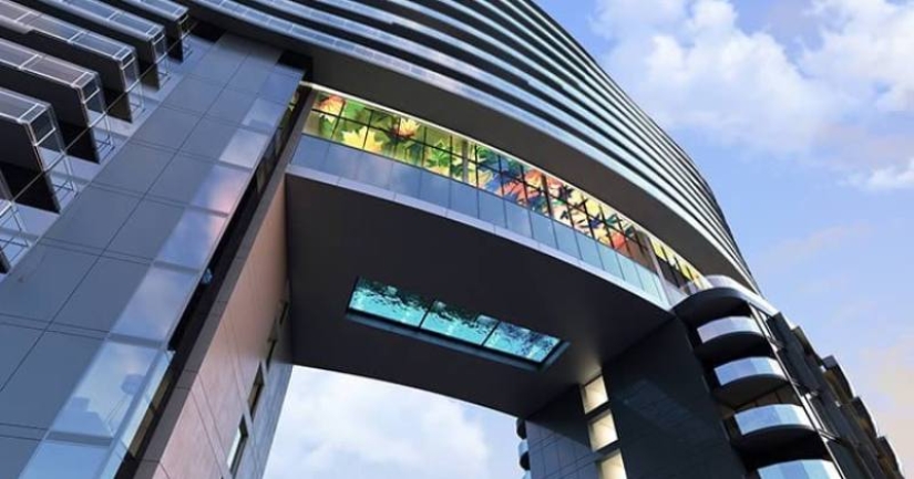 Swimming over the abyss: a swimming pool in one of Vancouver's skyscrapers awaits only the brave