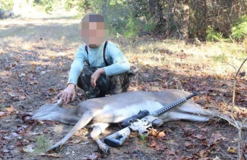 Taught to kill: children show off their hunting trophies after the opening of the teen season in Texas