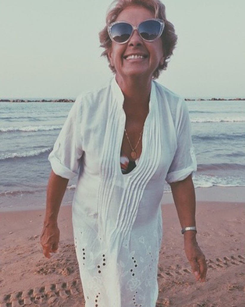 "That's grandma!": an elderly Italian beauty, which the world admires "That's grandma!": an elderly Italian beauty, which the world admires