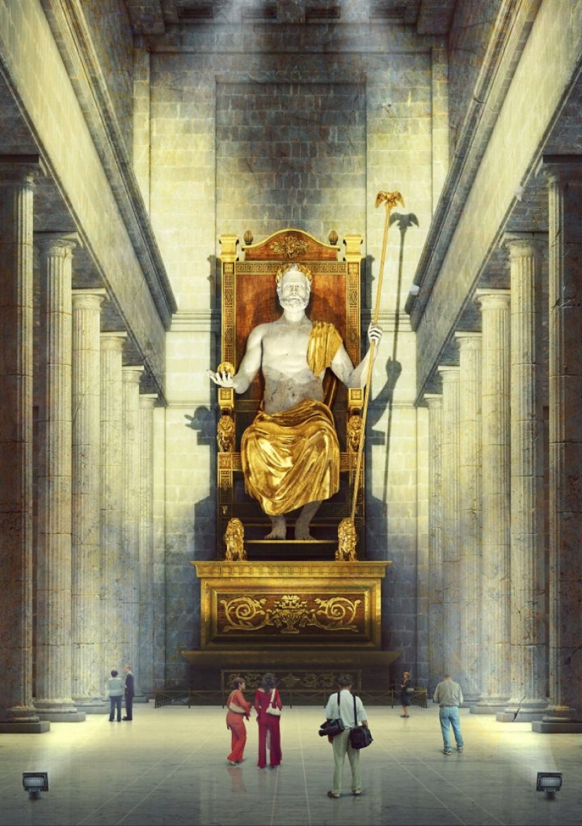 The artist shows how these 10 famous historical and mythical monuments would look like today if they survived