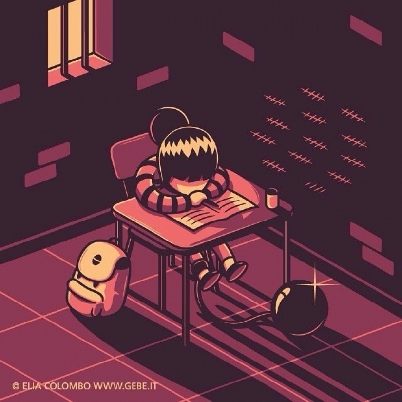The bitter truth about modern life in the illustrations of Italian