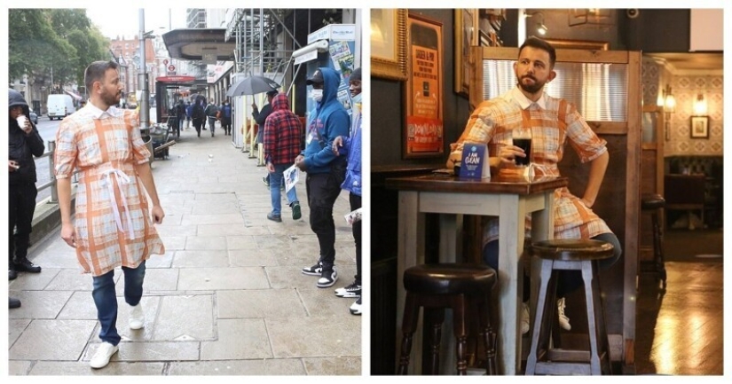 The Briton conducted an experiment: he walked around London in a dress and looked at the reaction of residents
