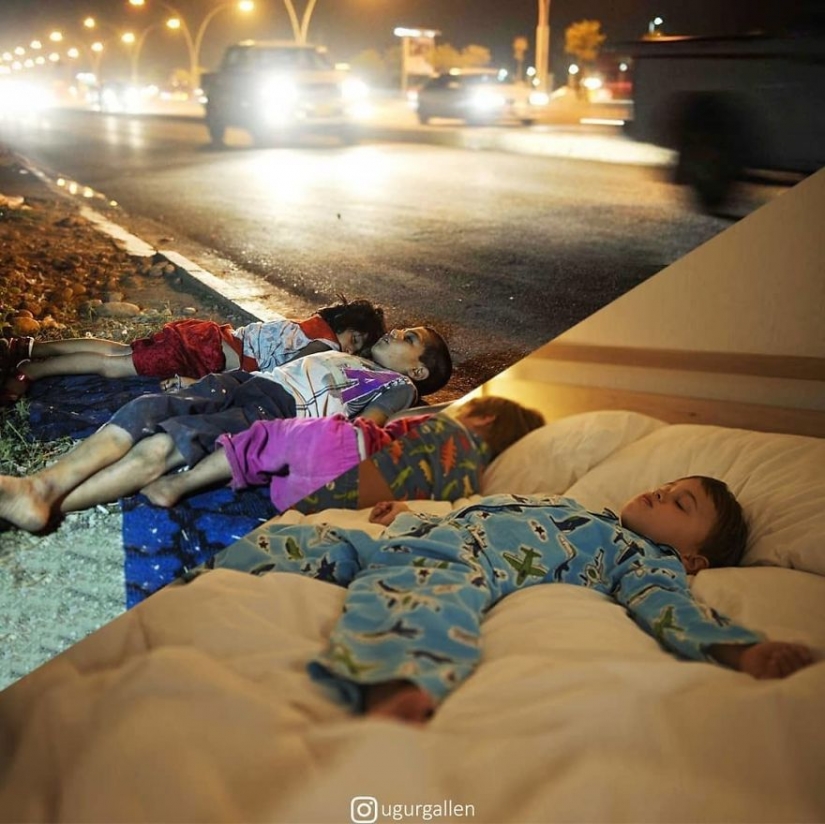 The contrast between the two worlds we live in