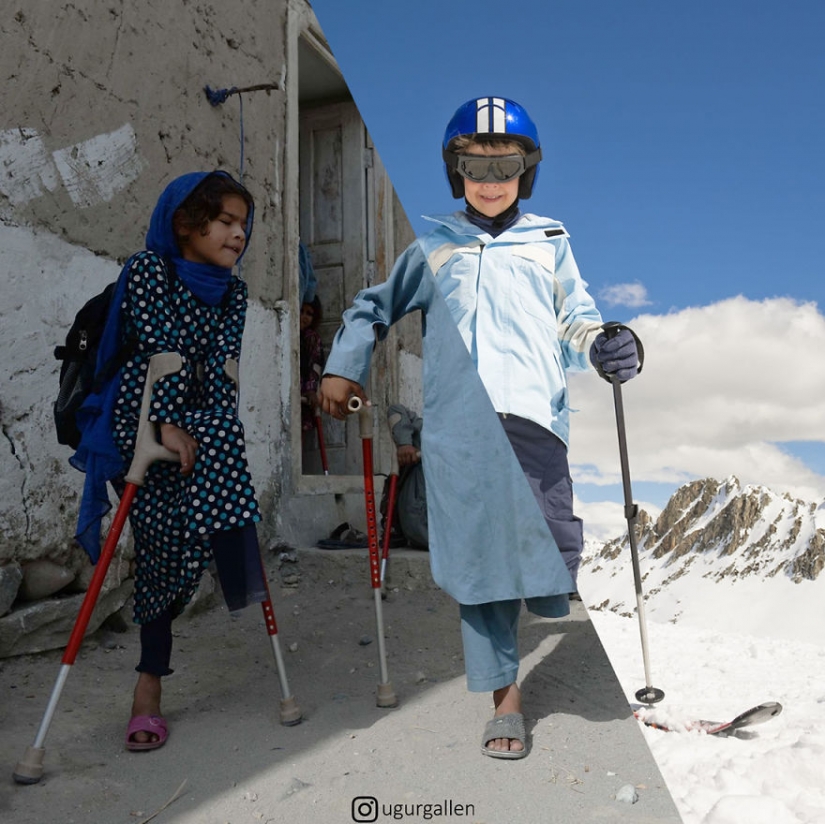 The contrast between the two worlds we live in