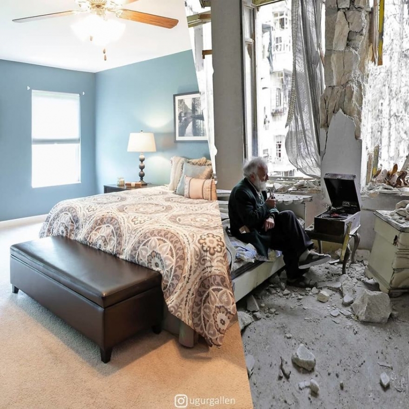 The contrast between the two worlds we live in