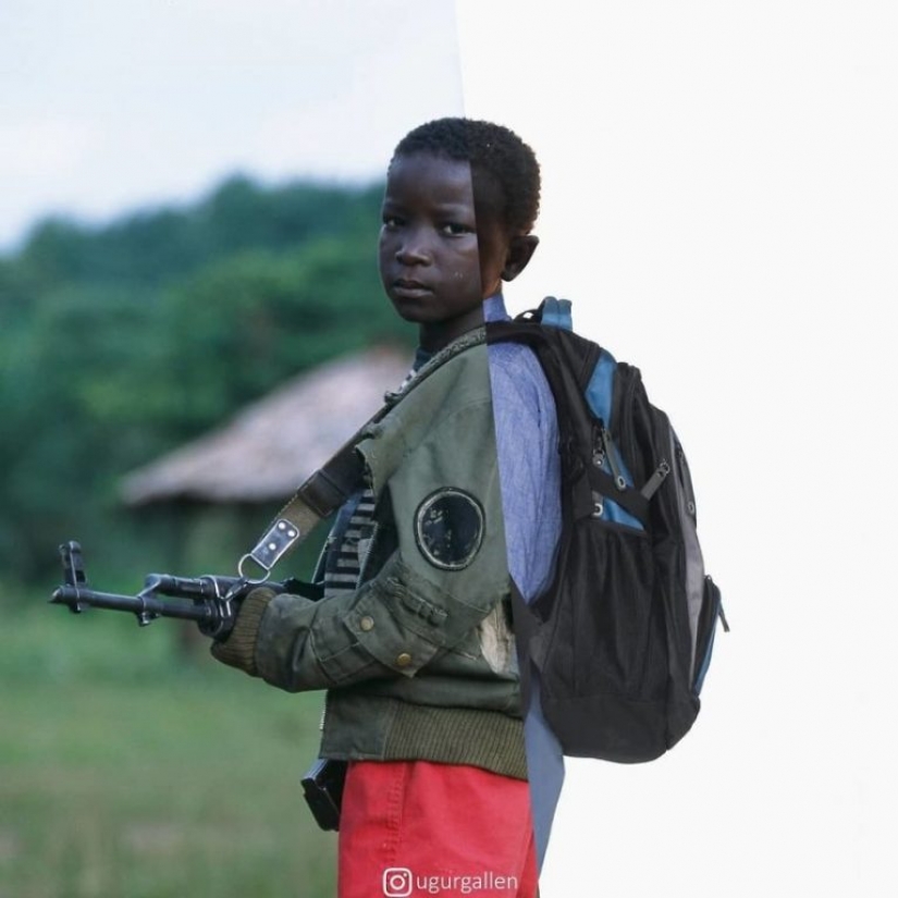 The contrast between the two worlds we live in