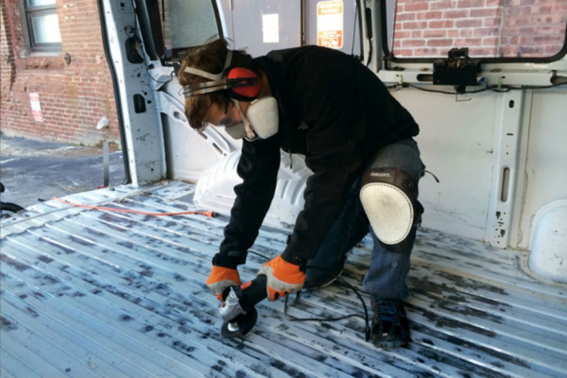 The director turned a rusty van into a mobile studio and now works wherever he wants