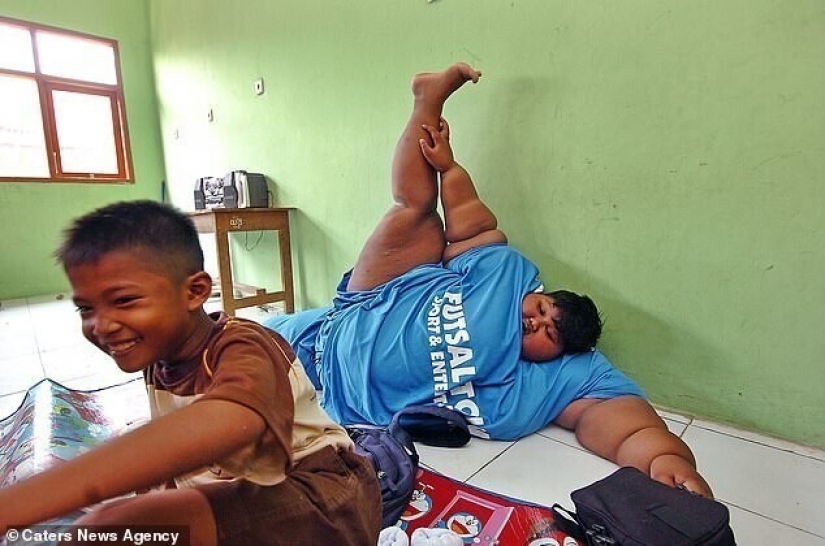 The fattest boy in the world lost beyond recognition: so it now looks