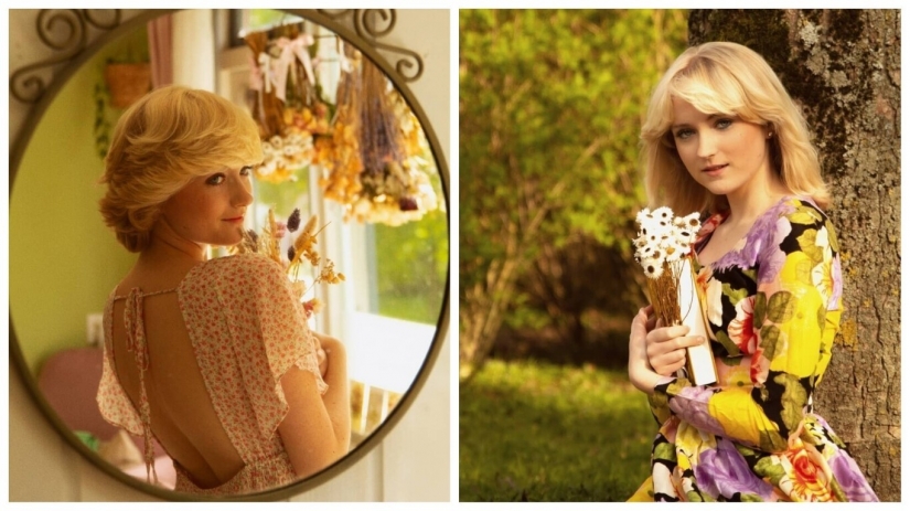 The girl fell in love with the era of the 70s and completely changed her style