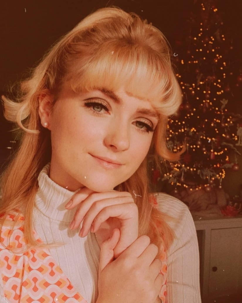 The girl fell in love with the era of the 70s and completely changed her style