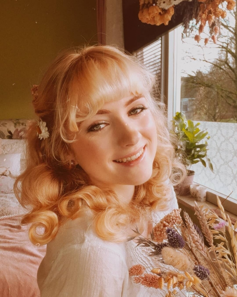 The girl fell in love with the era of the 70s and completely changed her style