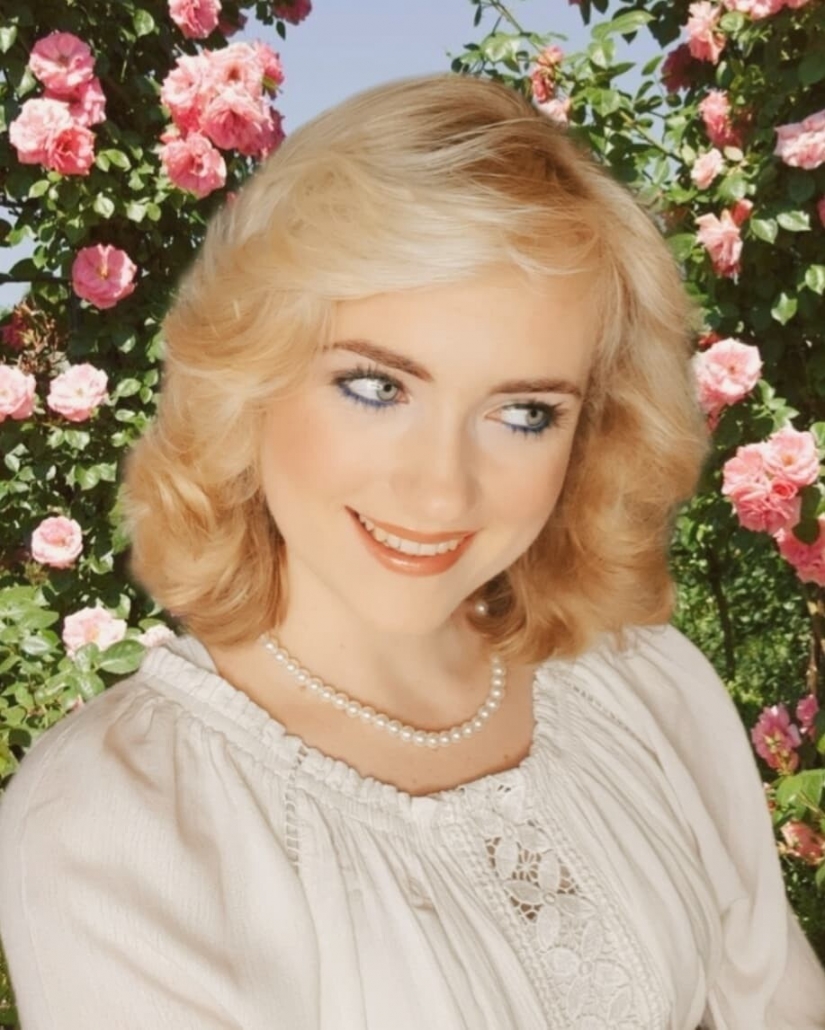 The girl fell in love with the era of the 70s and completely changed her style