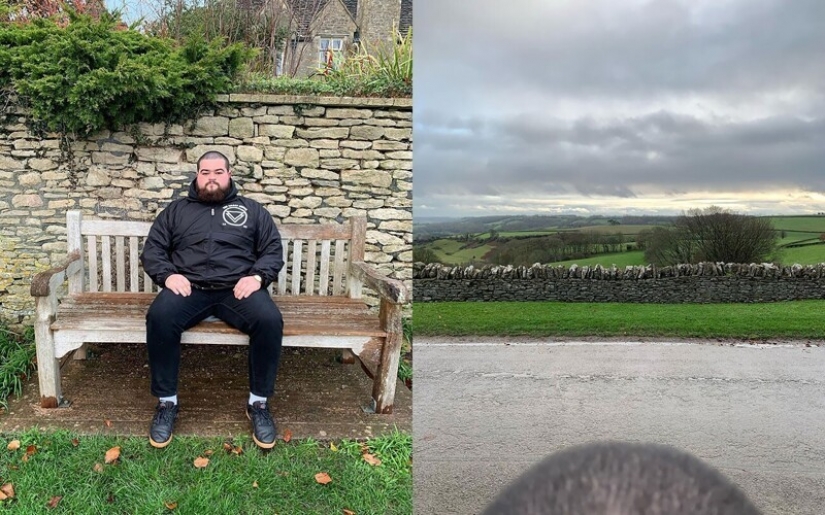 The guy leaves reviews of benches all over the UK