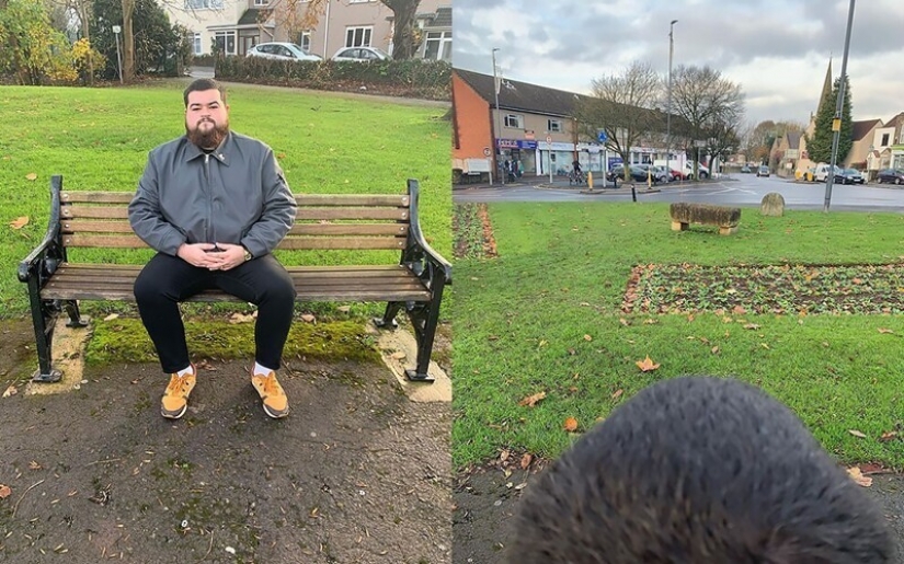 The guy leaves reviews of benches all over the UK