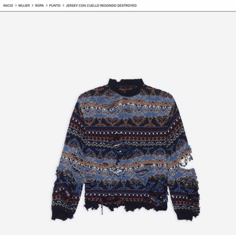 The poorer, the more fashionable: torn sweaters from Balenciaga that cost a fortune The poorer, the more fashionable: torn sweaters from Balenciaga that cost a fortune