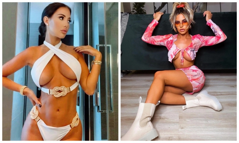 The queens of glamour show off the new hit of the season-a low-cut top The queens of glamour show off the new hit of the season-a low-cut top