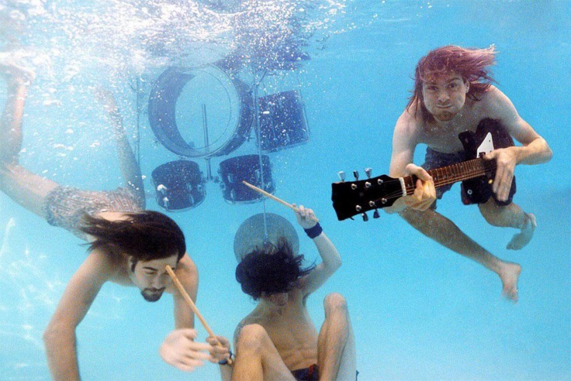 The shooting for the legendary album cover "Nevermind" for Nirvana