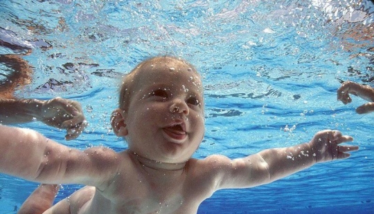 The shooting for the legendary album cover "Nevermind" for Nirvana