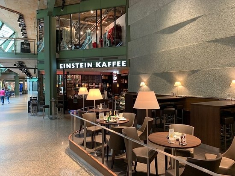 The taste of childhood: the café in the middle East serves drinks in bottles with nipples