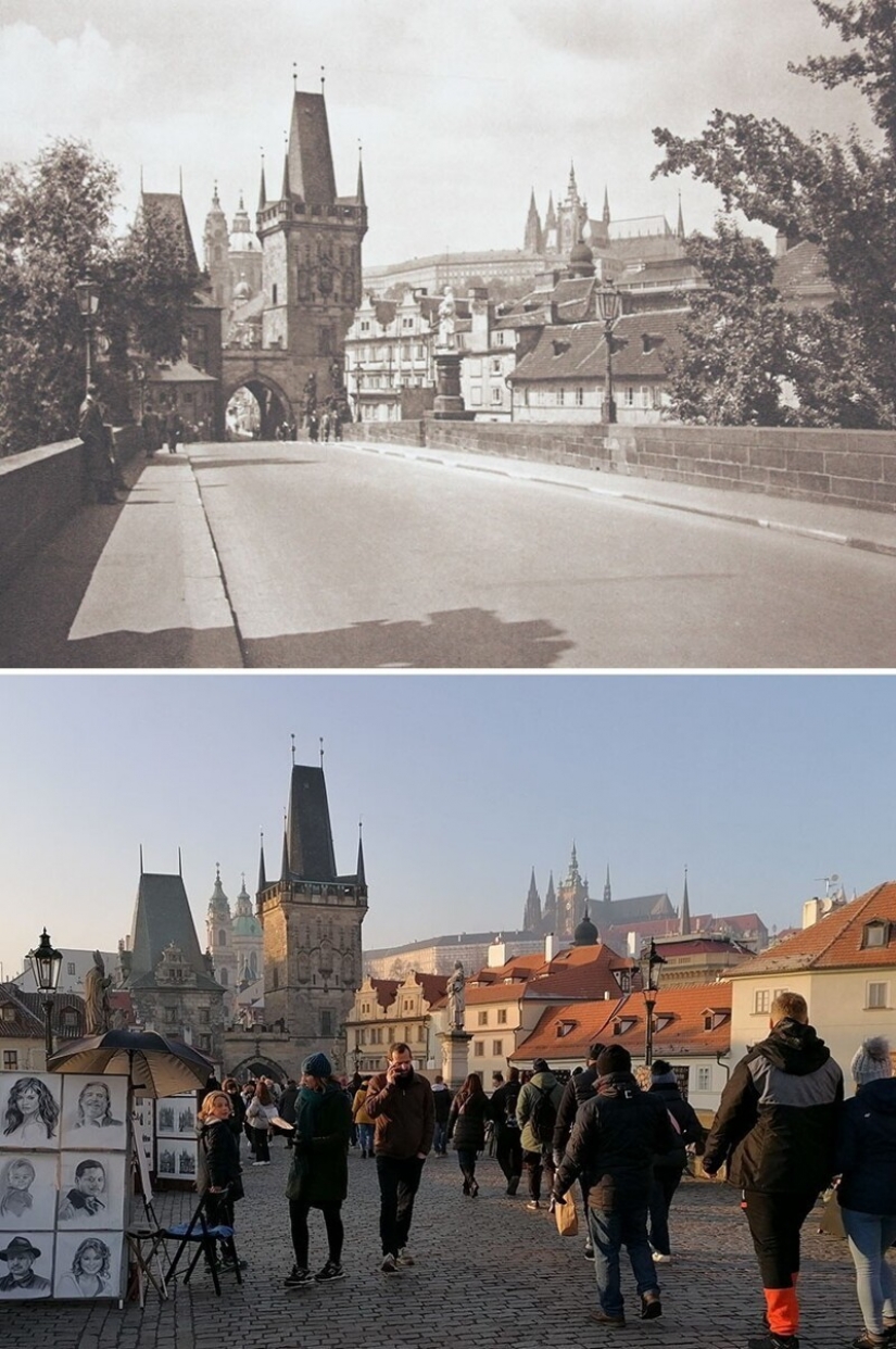 Then and now: have the cities of Europe changed much in a hundred years?