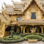 This white temple in Thailand is heaven and hell