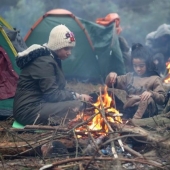 Thousands of migrants were caught in the trap on the Belarusian-Polish border