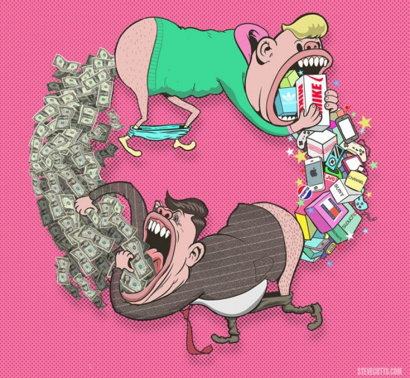 Todos los pecados de Nuestro Mundo en ilustraciones satíricas de Steve Cutts