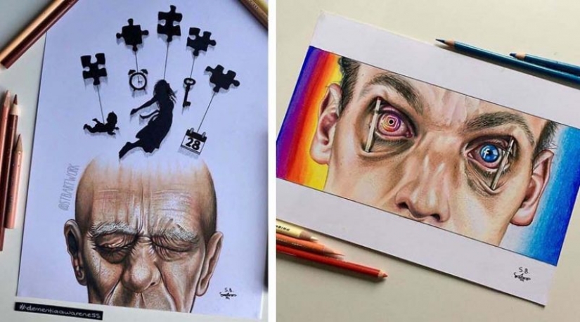 Tough but honest illustrations about how we are affected by social media
