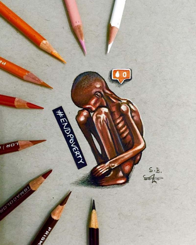 Tough but honest illustrations about how we are affected by social media